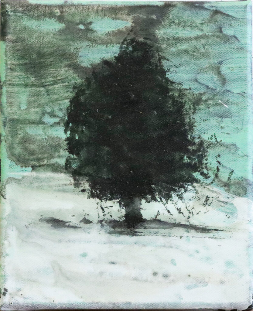 Arbre, technique mixte sur toile