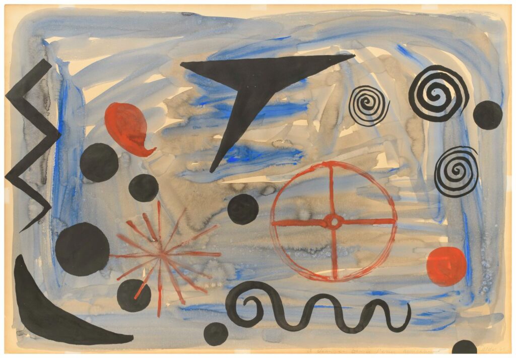 Alexander Calder, gouache sur papier